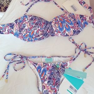 NWT Melissa Odabash Bikini - Martinique Top size 10/L - Miami Bottoms Size 6/M